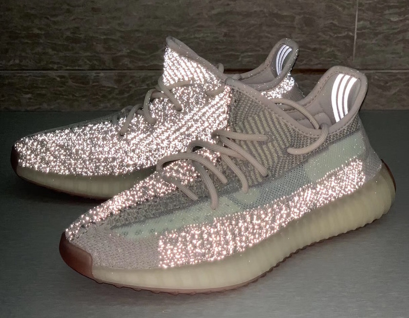 酷炫反光版本yeezy350v2reflectivecitrin曝光